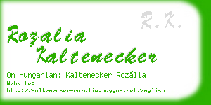 rozalia kaltenecker business card